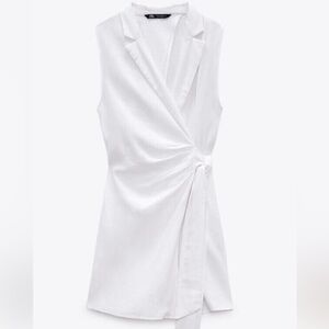 Zara Open Back Linen Romper
